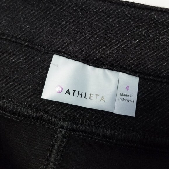 Athleta Ponte Twill Moto Pant in Black 4 Stretch Zipper Accent Comfort Biker $89 - Picture 9 of 16